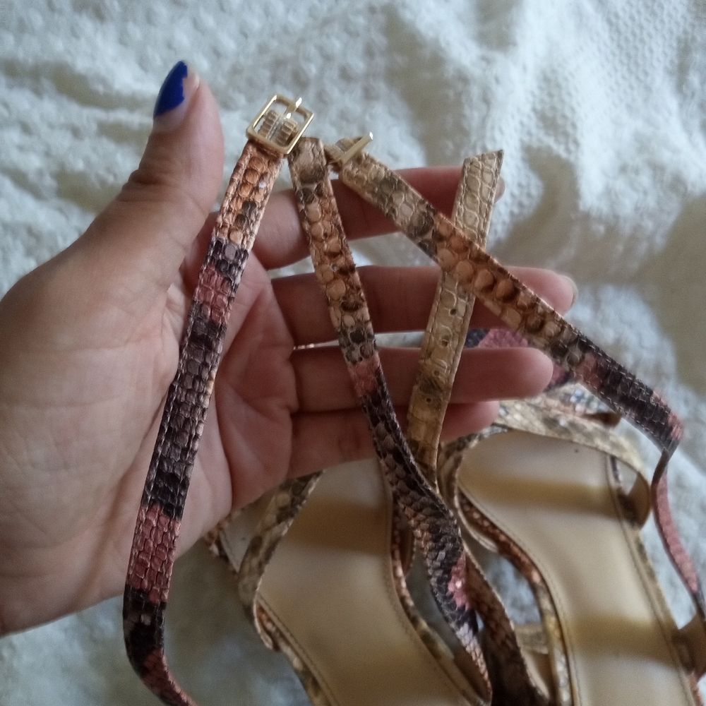 Urban Outfitters Women's Gigi Strappy Platform Sandal Tan Size 6 - Picture 8 of 8